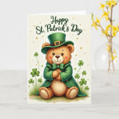 Gold Glitter St Patricks Day Card Karte (Gelbe Blume)
