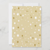 Gold Glitter Stars Clouds Lavender Baby Shower  Einladung (Rückseite)