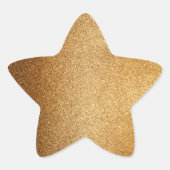 Gold Glitter  Stern-Aufkleber (Vorderseite)