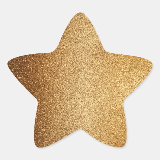 Gold Glitter Stern-Aufkleber (Vorderseite)