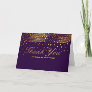Gold Glitter Streifen Für Meine Brautjungfer Danke