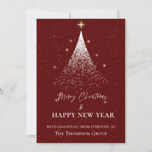 Gold Glitter Tannenbaum Weihnachten Neujahr Geschä Mitteilungskarte