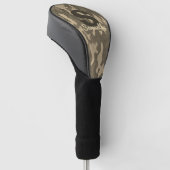 Gold Glitter-Tarnung Personalisiertes Monogramm Golf Headcover (angewinkelt)