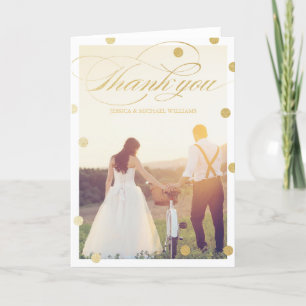 Gold Glitter Thank You Cards   Wedding Dankeskarte