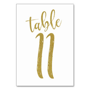 Gold Glitter Tischnummer 11