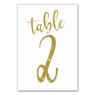 Gold Glitter Tischnummer 2
