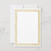 Gold Glitter Trim - RSVP-Karte RSVP Karte (Rückseite)
