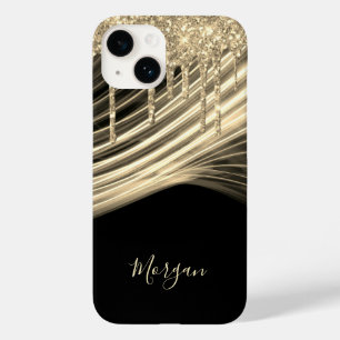 Gold Glitter Tropfen, Gold Lichtstrahlen, Gold Nam Case-Mate iPhone 14 Hülle