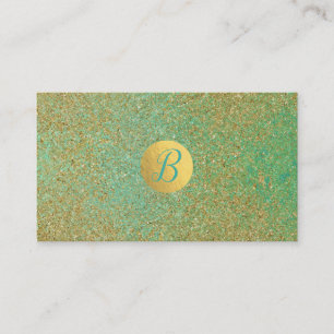 Gold Glitter Türkis Aqua Glam Kunden Treuekarte