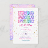 Gold Glitter Twinkle Little Star Baby Shower Einladung (Vorne/Hinten)