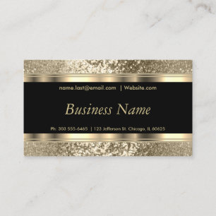 Gold Glitter und Elegantes Gold Visitenkarte