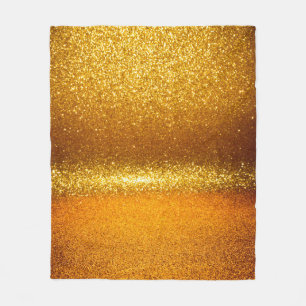 Gold Glitter Vintage-Lichter-Textur. Weihnachten a Fleecedecke