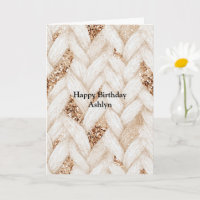 Gold Glitter Weiß Gewebter Faux-Stoff Geburtstag