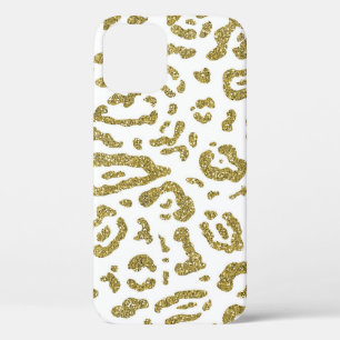 Gold Glitter Weißer Gepard Leopard Animal Print Case-Mate iPhone Hülle