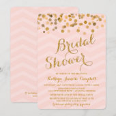 Gold Glittering Confetti Brautparty Einladung (Vorne/Hinten)