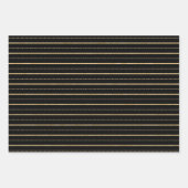 Gold Glittering Punkte & Linien Geschenkpapier Set (Vorderseite 2)