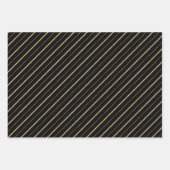 Gold Glittering Punkte & Linien Geschenkpapier Set (Vorderseite)
