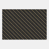Gold Glittering Punkte & Linien Geschenkpapier Set (Vorderseite 3)