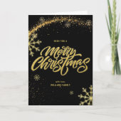 Gold Glittering Typography Karte (Vorderseite)