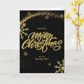 Gold Glittering Typography Karte (Gelbe Blume)
