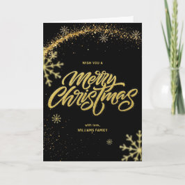 Gold Glittering Typography Karte