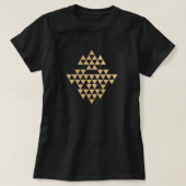 Gold Glittery Mojave Muster T-Shirt (Design vorne)