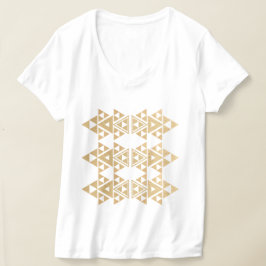 Gold Glittery Mojave Muster T-Shirt