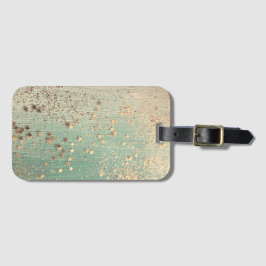 Gold Glittery Stardust auf Sea Green Gepäckanhänger