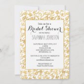 Gold Glitz Abstrakt Squiggles Brautparty Einladung (Vorderseite)