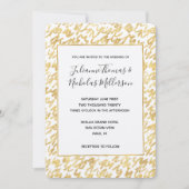 Gold Glitz Abstrakt Squiggles Wedding Einladungen (Vorderseite)
