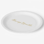Gold Glitz Always Sparkle Pappteller (Schrägansicht)
