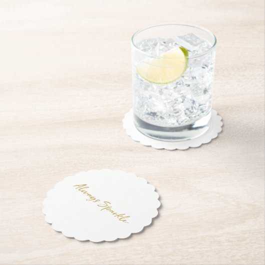 Gold Glitz Always Sparkle Untersetzer (Vor Ort)