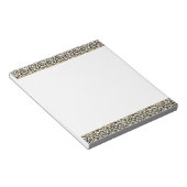 Gold Glitz Black Leopard Print Notizblock (angewinkelt)
