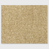 Gold Glitz Glitzer Geschenkpapier (Flach)