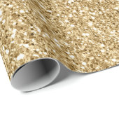 Gold Glitz Glitzer      Geschenkpapier (Rolleneckpunkt)