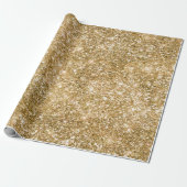 Gold Glitz Glitzer Geschenkpapier (Ungerollt)