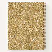 Gold Glitz Glitzer        Notizblock (Rückseite)