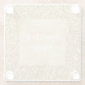 Gold Glitz Glitzer Sparkle Glasuntersetzer (Rückseite)