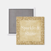 Gold Glitz Glitzer Sparkle Magnet (Vorderseite/Rückseite)
