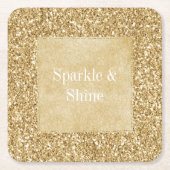 Gold Glitz Glitzer Sparkle Rechteckiger Pappuntersetzer (Vorderseite)