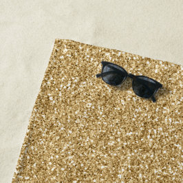 Gold Glitz Glitzer Strandtuch