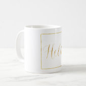 Gold Glitz Hello Kaffeetasse (Vorderseite Links)