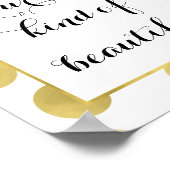 Gold Glitz Punkte sind schön Poster (Ecke)