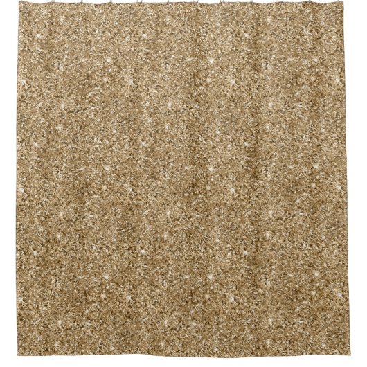 Gold Glitz Sparkle Glam Duschvorhang (Vorderseite)