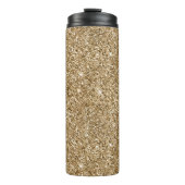 Gold Glitz Sparkle Glam Thermosbecher (Vorderseite)