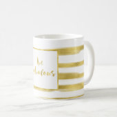 Gold Glitz Streifen sind fabelhaft Kaffeetasse (VorderseiteRechts)