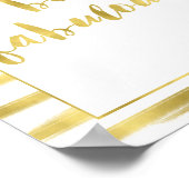 Gold Glitz Streifen sind fabelhaft Poster (Ecke)