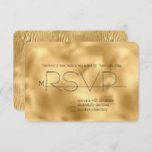 Gold Glitz Zebra Print UAWG RSVP Karte (Vorne/Hinten)
