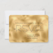 Gold Glitz Zebra Print UAWG RSVP Karte (Vorderseite)
