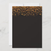 Gold Glitzer 15. Geburtstag Einladung (Rückseite)